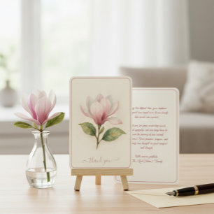 Cartão de Agradecimento de Funeral Personalizado