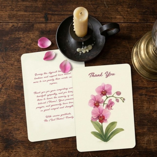 Cartão de Agradecimento de Funeral Personalizado (Criador carregado)