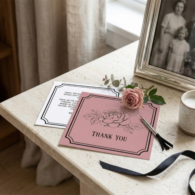 Cartão de Agradecimento de Funeral Personalizado c (Criador carregado)