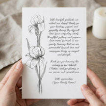 Cartão de Agradecimento de Funeral Personalizável