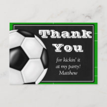 Cartão de agradecimento de futebol para jogadores 