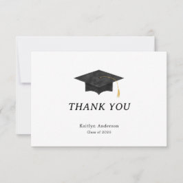 Cartão de Agradecimento de Graduação com Pincel em