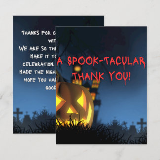 Cartão de Agradecimento de Halloween Assustador