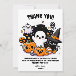 Cartão de agradecimento de Halloween Cute Boo para