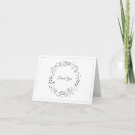 Cartão de Agradecimento de Ilustração Floral