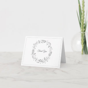 Cartão de Agradecimento de Ilustração Floral
