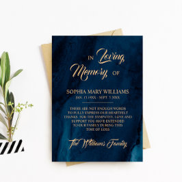 Cartão de Agradecimento de Memória de Simpatia Azu