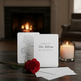 Cartão de Agradecimento de Memorial Personalizado