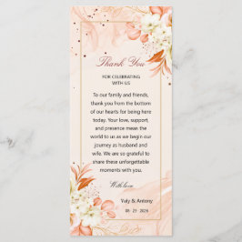 Cartão de Agradecimento de Mesa Celestial Floral L
