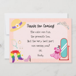 Cartão de Agradecimento de Moda de Vestir