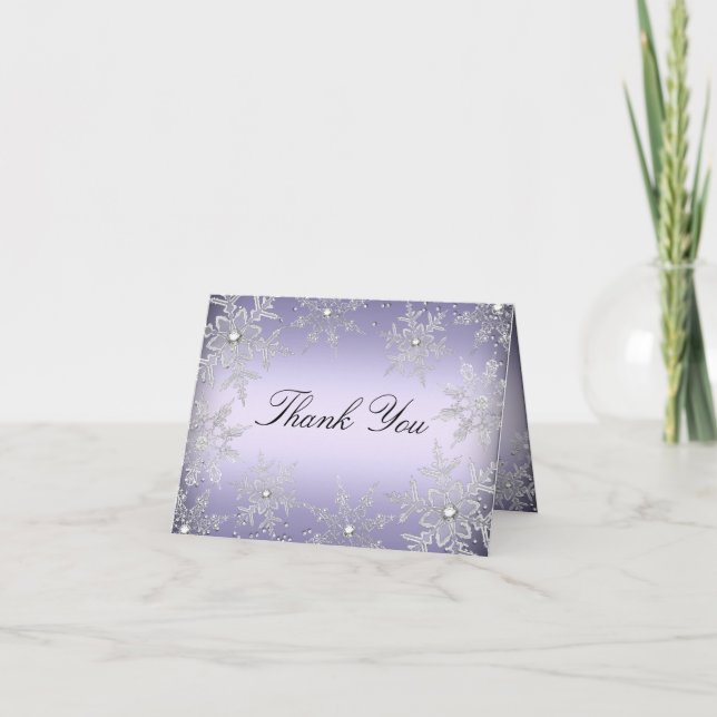 Cartão de Agradecimento de Natal com Floco de Neve (Frente)