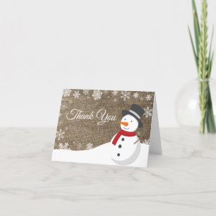 Cartão de agradecimento de Natal de inverno de pan