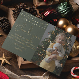 Cartão de agradecimento de Natal infantil elegante