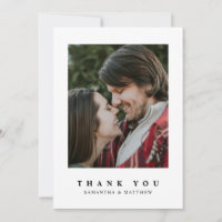 Cartão de Agradecimento de Noivado com Foto Rústic