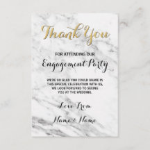 Cartão de Agradecimento de Noivado Deco Casamento 