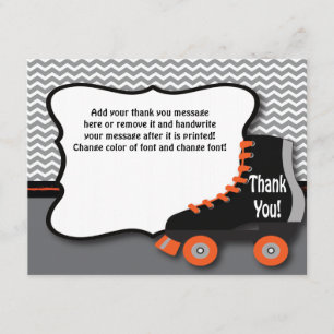 Cartão de Agradecimento de Patins de Rodas