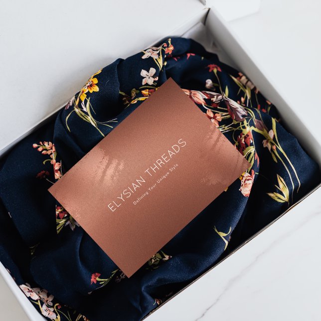 Cartão de Agradecimento de Presente Empresarial em (Stylish Bronze Business Gift Thank You Card)