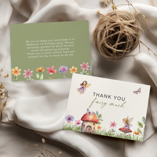 Cartão de agradecimento de primeiro aniversário da (Criador carregado)