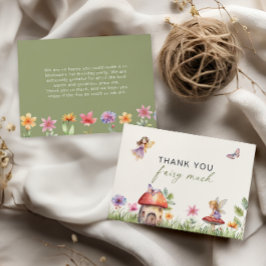 Cartão de Agradecimento de Primeiro Aniversário Fa