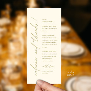 Cartão de Agradecimento de Recepção de Casamento M
