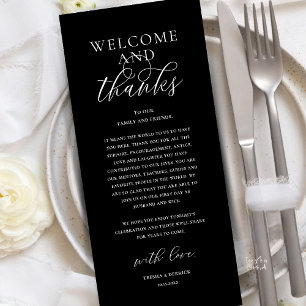 Cartão de Agradecimento de Recepção de Casamento M