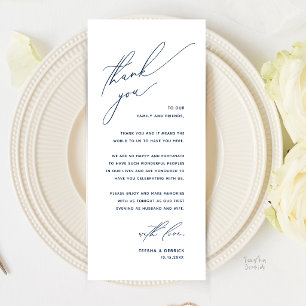Cartão de Agradecimento de Recepção de Casamento M