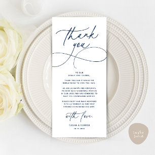 Cartão de Agradecimento de Recepção de Casamento M