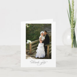 Cartão de agradecimento de retrato de casamento