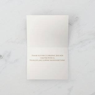 Cartão de Agradecimento de Segundo Casamento Minim