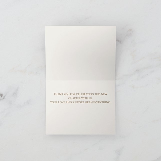 Cartão de Agradecimento de Segundo Casamento Minim (Interior)