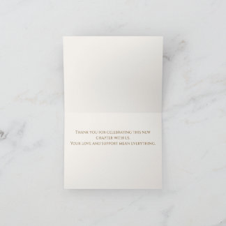 Cartão de Agradecimento de Segundo Casamento Minim