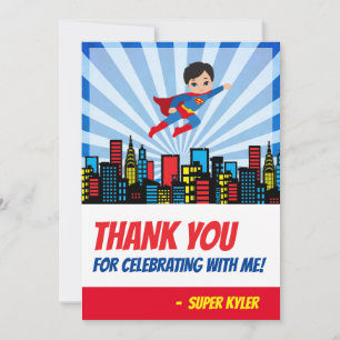 Cartão de Agradecimento de Super Herói