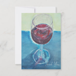 Cartão de Agradecimento de Vinho Editável   Arte d