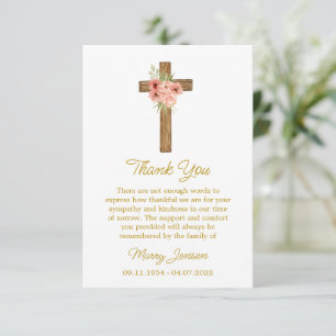 Cartão de Agradecimento de Zinnia Cross por Condol