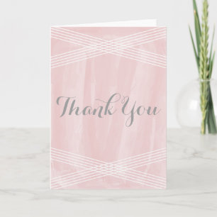 Cartão De Agradecimento Deco de Aquarela Rosa Muito Obrigado