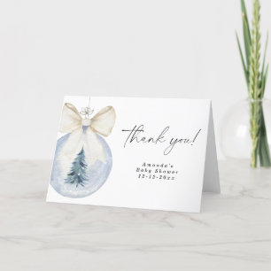 Cartão De Agradecimento decoração de árvore de Natal Baby shower Obrigado