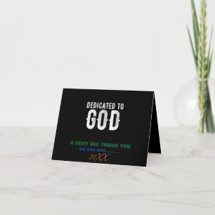 CARTÃO DE AGRADECIMENTO DEDICADO A DEUS TEXTO BRANCO PERSONALIZÁVEL LEGAL