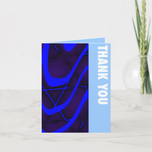 Cartão De Agradecimento Deep Purple & Blue Thank You Card