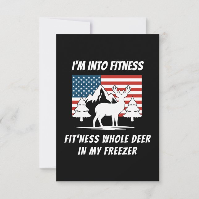 Cartão De Agradecimento Deer In My Freezer - Caçador De Veados (Frente)