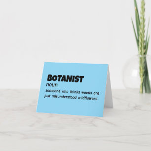 Cartão De Agradecimento Definição Engraçada de Nerd Botânica