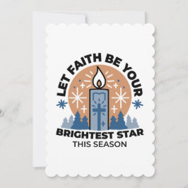 Cartão De Agradecimento Deixe a fé brilhar: tema do inverno