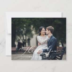 Cartão De Agradecimento Delicar Foto Escura Da Caligrafia Preta