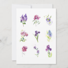 Cartão De Agradecimento Delicate Botanical Collection – Elegant Floral Art