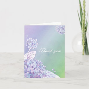 Cartão De Agradecimento Delicate Hydrangea Casamento Obrigado