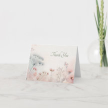 Delicate Queen Anne's Lace Blank Thank you Card