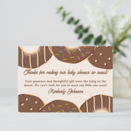 Cartão De Agradecimento Delícia de Donut de Chocolate