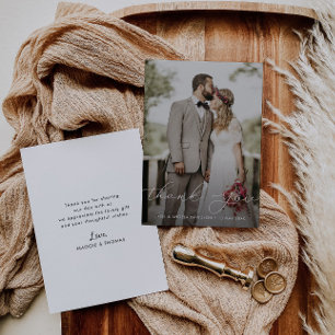 Cartão De Agradecimento deliciosa carta obrigado de casamento você foto