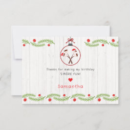 Cartão De Agradecimento Deliciosos Marshmallows de S'mores Festa de Aniver