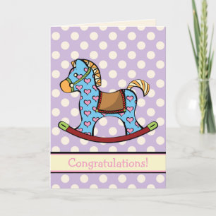 Cartão De Agradecimento Delightful Hearts Rocking Horse Greeting Card