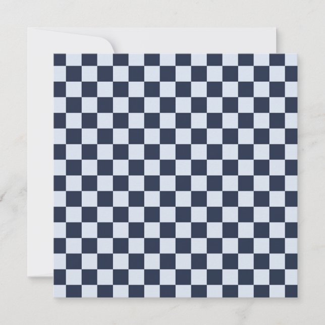 Cartão De Agradecimento Denim rinse checkerboard pattern (Frente)